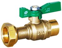 Photo du produit Vanne  sphre laiton PN20  crou tournant - M.F. - Manette laiton 2/3 1/3 en 1/2