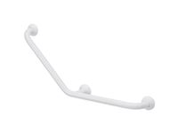 Photo du produit Barre d'appui coude 135, 400 x 400 mm, Aluminium Epoxy Blanc, 3 PF