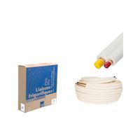 Photo du produit Lignes frigorifiques Bitube isole PE blanc pais. 0.8mm  1 mm type BS2D0
