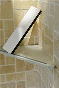 KEUCO Tablette d'angle avec raclette intgre srie EDITION 400