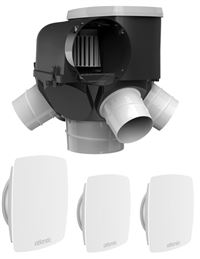 ATLANTIC CLIM VENTIL VMC simple flux autorglable AUTOCOSY avec 3 bouches LINE