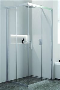 Sanitaire-distribution Accs d'angle cadr  2 panneaux coulissants DOMAO 