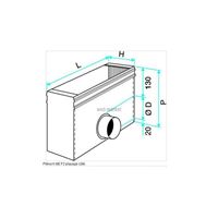 Photo du produit Plnum en acier pour grille avec piquage sur le ct MEF3