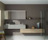 Photo du produit Meuble sous vasque 2 tiroirs mlamin (120 cm) - Poignes rapportes - HALO 2