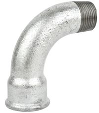 Sanitaire-distribution Coude 90 grand rayon fonte galva MF