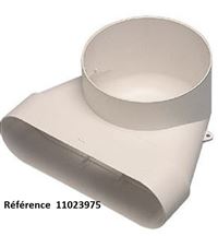 Photo du produit Coude minigaine mixte vertical pour bouche ⌀ 80 mm /⌀ 125 mm