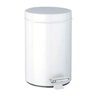 Photo du produit POUBELLE RONDE A PEDALE EPOXY BLANC D170 HAUTEUR 255