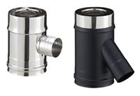 Photo du produit El�ment droit inox avec prise d'air pour po�le � granul�s -  PGI pour po�les � Pellets