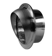 Photo du produit Terminal mural de prise d'air inox pour raccordement chauffe-eau thermodynamique