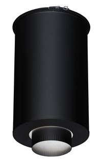 Photo du produit Elment droit de finition plafond inox/galva Noir pour pole  bois