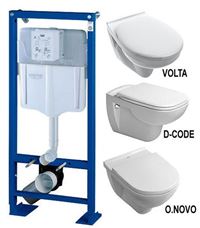Sanitaire-distribution Ensemble Bti support GROHE avec cuvette suspendue