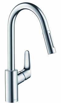 HANSGROHE Mitigeur cuisine haut avec douchette extractible FOCUS 