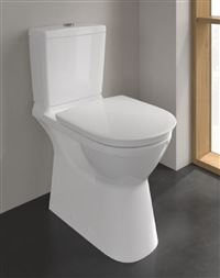 Photo du produit WC sur pied sans bride ViCare Combipack DirectFlush en c�ramique et Duroplast