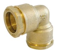 Autre photo du produit Coude laiton gal 90  serrage extrieur pour tubes PE ou acier
