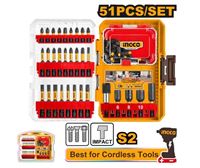 INGCO Coffret de 51 embouts de perceuse � percussion