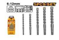 Photo du produit Ensemble de 5 forets pour marteau perforateur SDS Plus