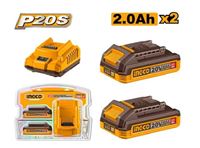 Photo du produit Chargeur de batteries + 2 batteries 2.0 Ah 20V
