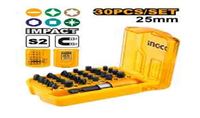INGCO Boite de 29 embouts de vissage de 25 mm + 1 porte embout
