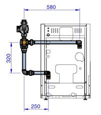 Autre photo du produit Kit hydraulique SRX20 pour le deuxime circuit mlang (avec sonde dpart VFAS) pour les modles 20