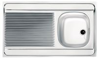 Autre photo du produit vier inox 1 bac, 1 gouttoir  poser