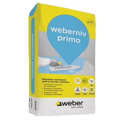 Ragréage autolissant de sols intérieurs (P3) WEBER.NIV PRIMO WEBER