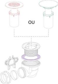 Autre photo du produit Bonde horizontale pour receveur en grs