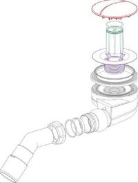 Autre photo du produit Bonde TurboFlow universelle pour receveur (diamtre 90 mm)
