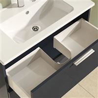 Autre photo du produit Meuble salle de bain 60cm MIA avec plan en c�ramique et miroir �clair�