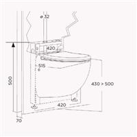 Autre photo du produit SANICOMPACT COMFORT ECO+ CUVETTE WC A/BROYEUR INCORPORE