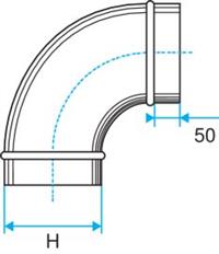 Autre photo du produit Coude Vertical Oblong : CVO 90