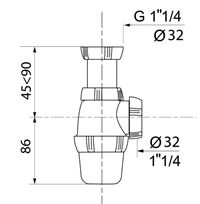 Autre photo du produit Siphon lavabo PVC