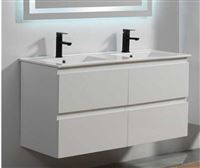 Autre photo du produit Meuble bas pour double vasque 4 tiroirs (136 cm) -  DOMAO 100