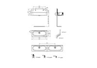 Autre photo du produit Lavabo collectif - Contour 21- Sans TP(100X40 cm)