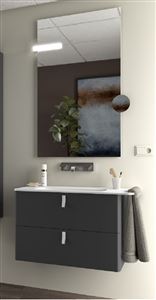 Autre photo du produit Meuble sous lavabo suspendu 2 tiroirs UNIIQ (800x540x450 mm)