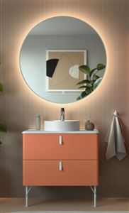 Autre photo du produit Meuble sous lavabo suspendu 2 tiroirs UNIIQ (800x540x450 mm)