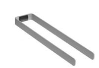 Autre photo du produit Porte serviettes double en aluminium - ALUR - Fabrication Franaise