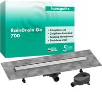 Autre photo du produit Caniveau de douche � carreler Rain Drain GO CS en acier inoxydable bross�