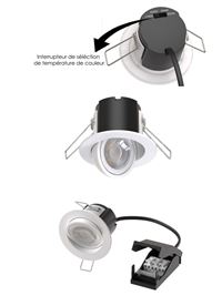 Autre photo du produit Spot encastr 6 Watts – Orientable 360 - BF-EVO6