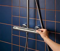 Autre photo du produit Colonne de douche ACTIVERA S 240 1 jet EcoSmart avec mitigeur thermostatique Ecostat Fine