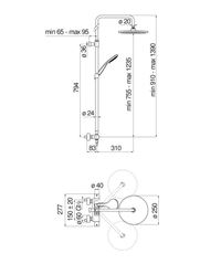 Autre photo du produit Colonne de douche thermostatique TONDA