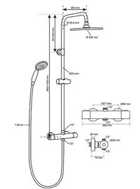 Autre photo du produit Colonne de douche BLACK ROMA CONFORT