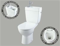 Autre photo du produit Pack WC � poser avec lave-Mains et robinetterie int�gr� - Manille Duo