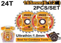 Autre photo du produit Jeu de 2 disques fins 24 dents pour scie circulaire