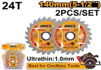 Autre photo du produit Jeu de 2 disques fins 24 dents pour scie circulaire