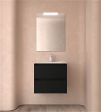 Autre photo du produit Meuble salle de bain 2 tiroirs avec plan vasque -  NOJA 600 