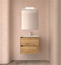 Autre photo du produit Meuble salle de bain 2 tiroirs avec plan vasque -  NOJA 600 