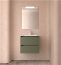 Autre photo du produit Meuble salle de bain 2 tiroirs avec plan vasque -  NOJA 600 