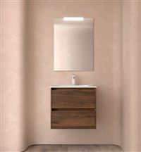 Autre photo du produit Meuble salle de bain 2 tiroirs avec plan vasque -  NOJA 600 