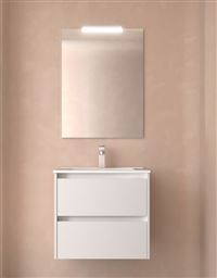 Autre photo du produit Meuble salle de bain 2 tiroirs avec plan vasque -  NOJA 600 